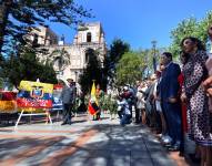 Cuenca, Ecuador 3 de noviembre de 2023. En la mañana de hoy autoridades de la ciudad y ministros de Estado rindieron homenaje a la ciudad de Cuenca por sus 203 años de independencia.