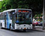 Bus de la línea 89 de la compañía Saucinc, en el norte de Guayaquil.