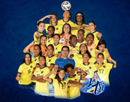 El equipo de la selección ecuatoriana de fútbol sub-17 clasificada al mundial