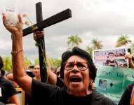 Madres exigiendo justicia para sus hijos muertos en las protestas de abril de 2018 en Nicaragua.