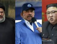 Ebrahim Raisí, Daniel Ortega y Kim Jong-un.
