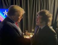 Captura del video del encuentro entre Donald Trump y Javier Milei.