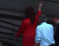 Cristina Fernández de Kirchner a su entrada al Congreso.