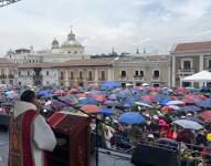 Imagen de la celebración del Domingo de Ramos en Quito.