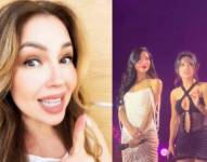 Imagen de archivo de Thalía capturada en su Instagram, y del video viral de Becky G junto a más personalidades del espectáculo.