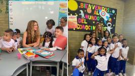 Shakira en la inauguración de su colegio “El Nuevo Bosque” en Barranquilla- Colombia.