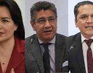 María del Carmen Maldonado, Fausto Murillo y Wilman Terán han presidido el Consejo de la Judicatura en los últimos 18 meses.