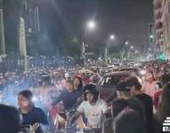 Caravana de motociclistas causó caos en calles céntricas de Guayaquil
