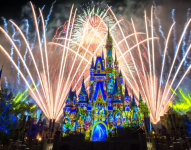 Fiesta de fuegos artificiales en Disney World