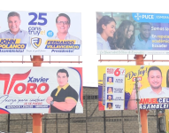 Este martes 18 de julio solo las pancartas o vallas daban cuenta del ambiente electoral en la ciudad de Esmeraldas.