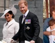 Meghan Markle y el príncipe Harry junto a sus hijos Archie y Lilibet.