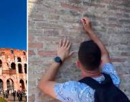 El turista que talló su nombre y el de su novia en el Coliseo en Roma podría enfrentar una multa de 20 mil dólares.