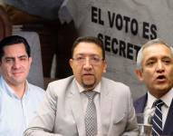 Xavier Hervas, Virgilio Saquicela y Patricio Carrillo.