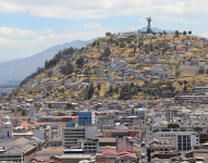 Vista del Panecillo, en el centro de la capital ecuatoriana