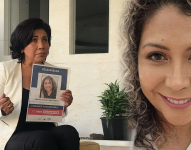 Elizabeth Otavalo, madre de la víctima, hizo una rueda de prensa la tarde de este martes 18 de octubre.