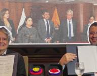 Composición entre el mandatario ecuatoriano Guillermo Lasso, el presidente Rodrigo Chaves de Costa Rica y la Corte Constitucional del Ecuador.