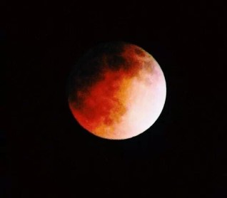 Aficionados compartieron sus fotos de la Luna Roja