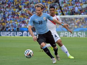 Primer tiempo del encuentro entre Uruguay y Costa Rica en el Mundial Brasil 2014