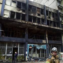 Casa de huéspedes en Porto Alegre incendiada