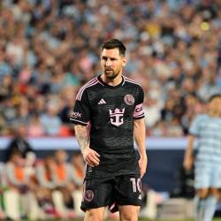 Lionel Messi, atacante estrella del Inter Miami fue registrado el pasado 13 de abril, durante un partido de la MLS contra el Sporting KC, en el estadio Arrowhead de Kansas City (Misuri, EE.UU.)