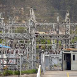 Foto de una subestación eléctrica en Cuenca.