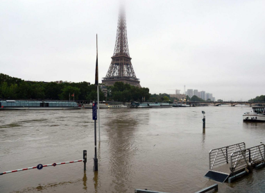 Paris, bajo el agua por las fuertes lluvias