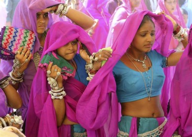 Fiesta de colores en la India en el Festival Holi