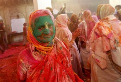 Fiesta de colores en la India en el Festival Holi