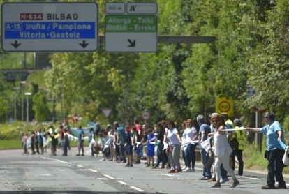 España: cadena humana por la autodeterminación en País Vasco