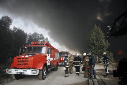 Incendio en depósito de combustible en Kiev
