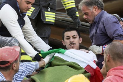 Rescates del terremoto en Italia