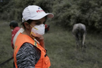 Efectos de la caída de ceniza del volcán Tungurahua