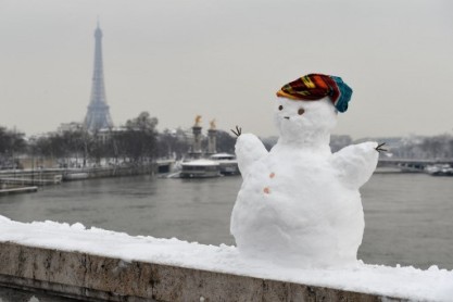 Fuerte nevada paraliza a París