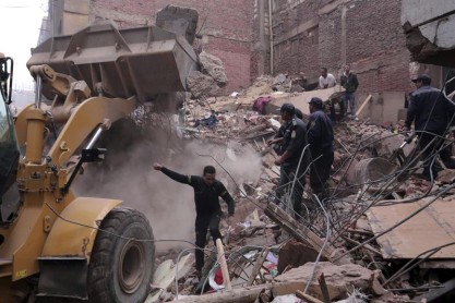 Derrumbe de un edificio en El Cairo deja al menos quince muertos