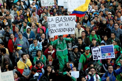 Respaldo al destituido alcalde de Bogotá