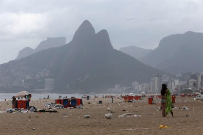 Huelga de trabajadores de limpieza en Brasil