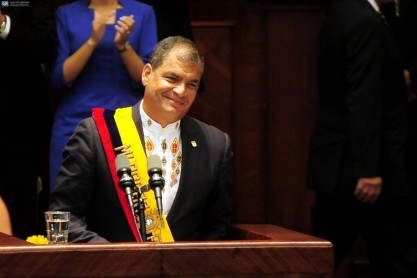 Presidente ecuatoriano Rafael Correa hace su informe de labores
