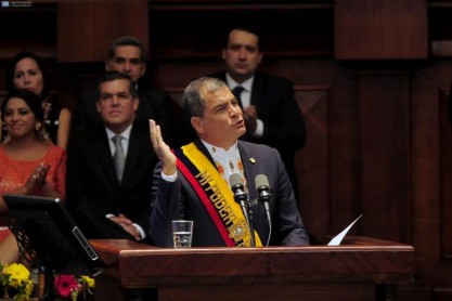 Presidente ecuatoriano Rafael Correa hace su informe de labores