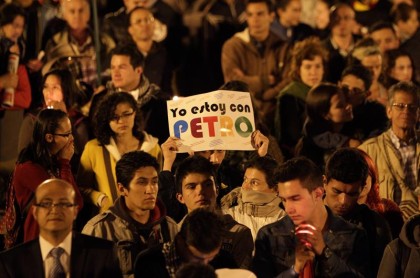Concentración de respaldo a Gustavo Petro, alcalde de Bogotá