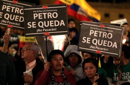 Concentración de respaldo a Gustavo Petro, alcalde de Bogotá