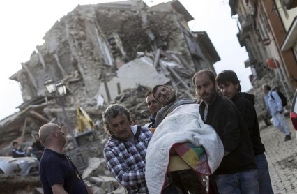 Rescates del terremoto en Italia