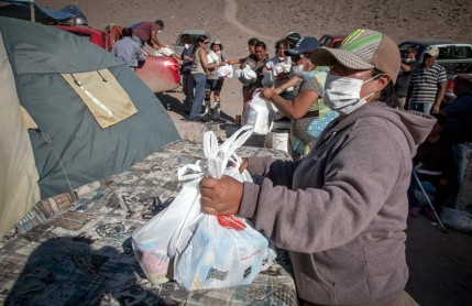 Trabajos de limpieza en Paipote tras inundaciones de la semana pasada en Chile