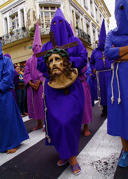 El Cucurucho, uno de los personajes de la procesión de Jesús del Gran Poder