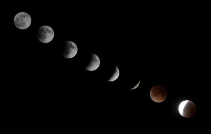 Así se vio el paso del eclipse lunar por América y Europa