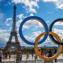 Logo de Juegos Olímpicos en París.