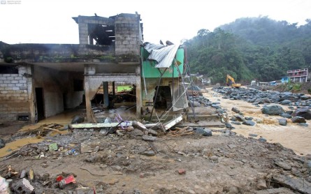 Parroquia Alluriquín resultó afectada por el desbordamiento del río Damas