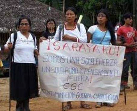 Comunidad Sarayaku denuncia incumplimiento de sentencia por parte del Gobierno