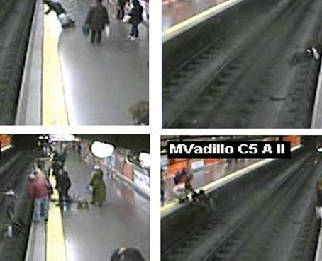 Policía español se convierte en héroe al salvar a mujer que cayó al Metro