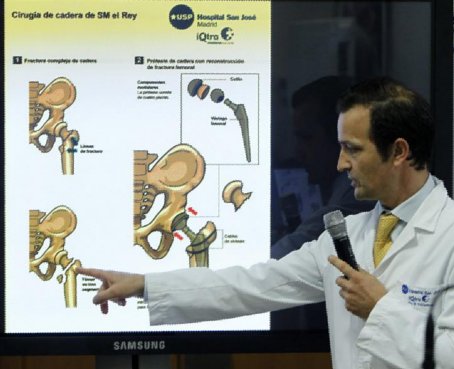 Rey de España es operado en Madrid por una fractura de cadera