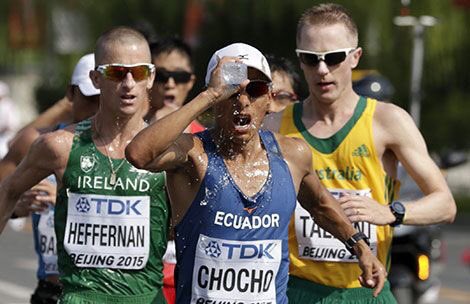 El ecuatoriano Andrés Chocho fue descalificado en 50 km marcha